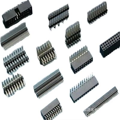 Cabeça de pin de 90 graus dobrado do fabricante Cabeça feminina1.0~1.27~2.54 Pitch Single Row Double Board Board Mezzanine Connectors
